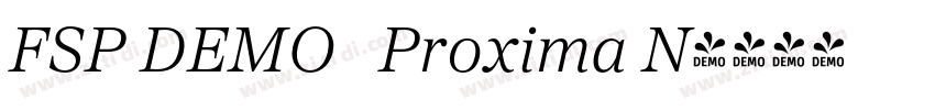 FSP DEMO   Proxima N字体转换